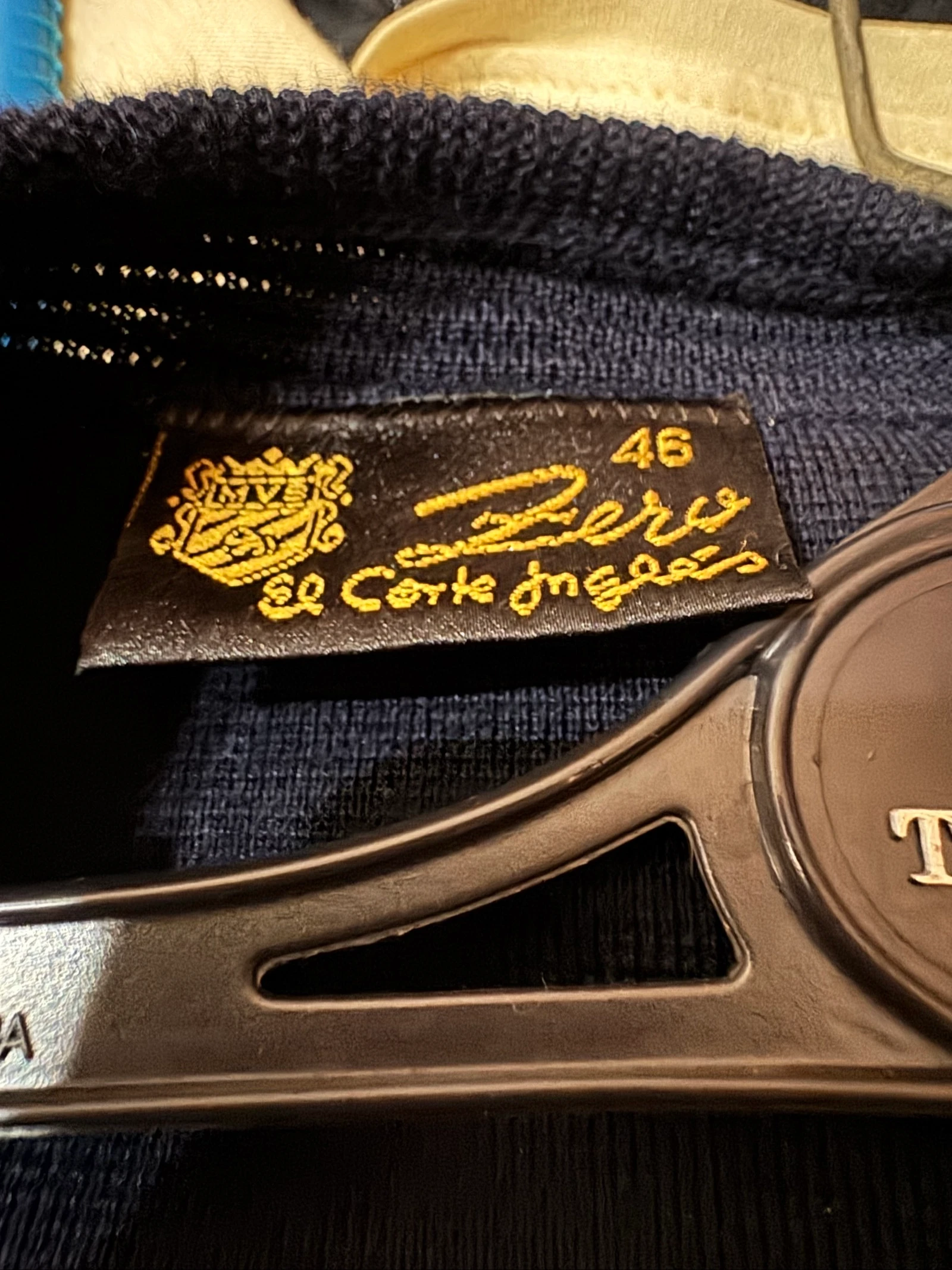 Veste en maille vintage bleu marine Zero (El Corte Inglés) - Taille 46 – photo 4